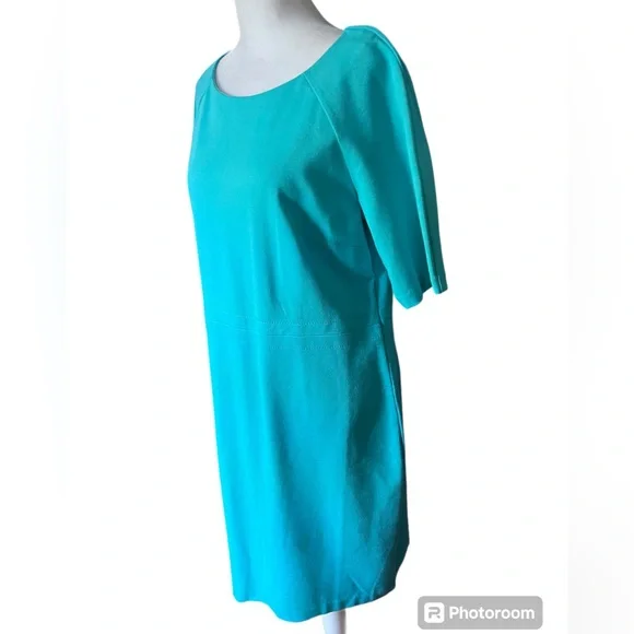 Talbots | Dresses | Talbots New Womens Turquoise Casual Stretch Midi Dress  Size 2p